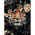 Алмазная живопись  30*40см  Тигр в цветах