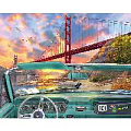 Алмазная живопись 40*50см "Golden Gate Bridge"
